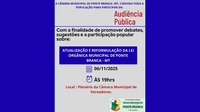 Convite Audiência Pública - Lei Orgânica Municipal