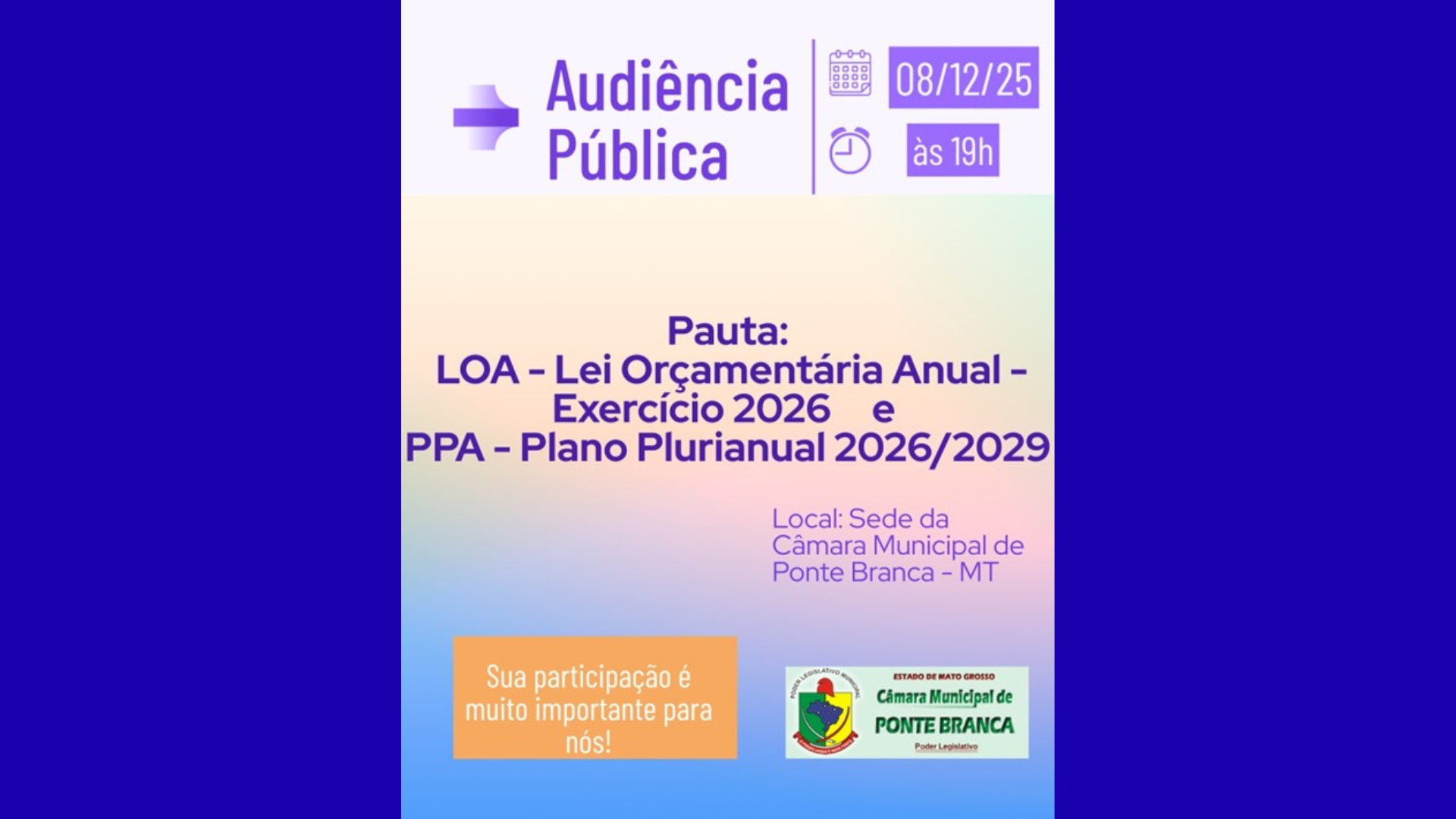 Convite Audiênia Pública - LOA e PPA